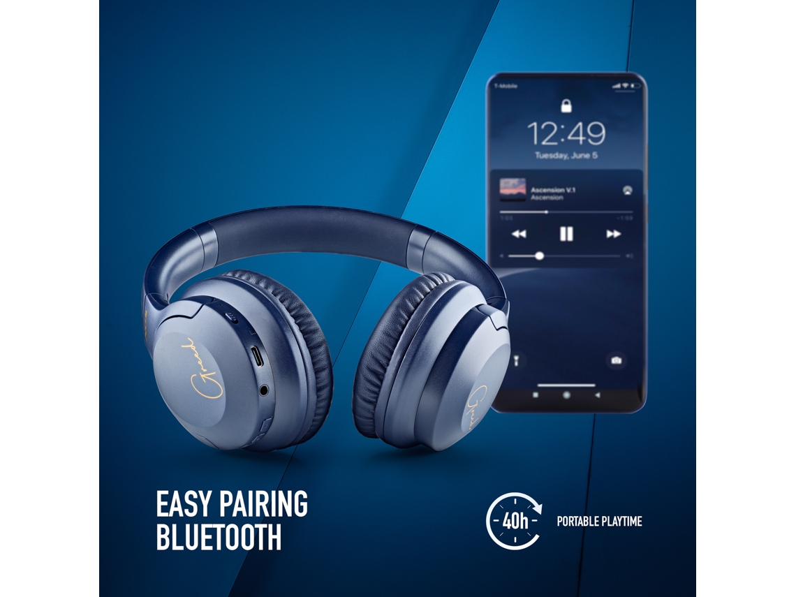 Auriculares Sem Fios NGS Artica Greed/ com Microfone/ Bluetooth/ Azuis - Imagem 2