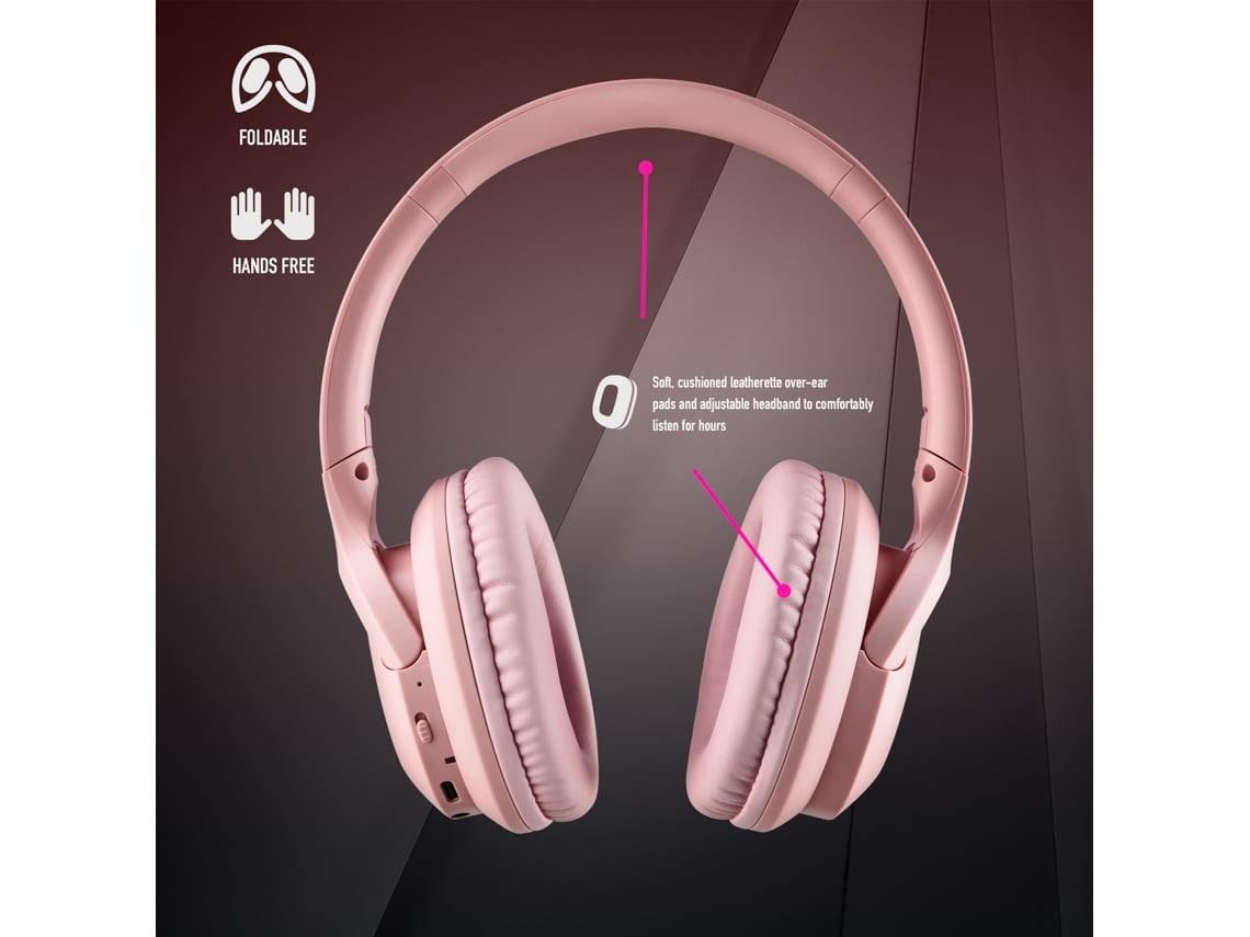 Auscultadores Sem Fios NGS Artica Greed/ com Microfone/ Bluetooth/ Rosa - Imagem 6