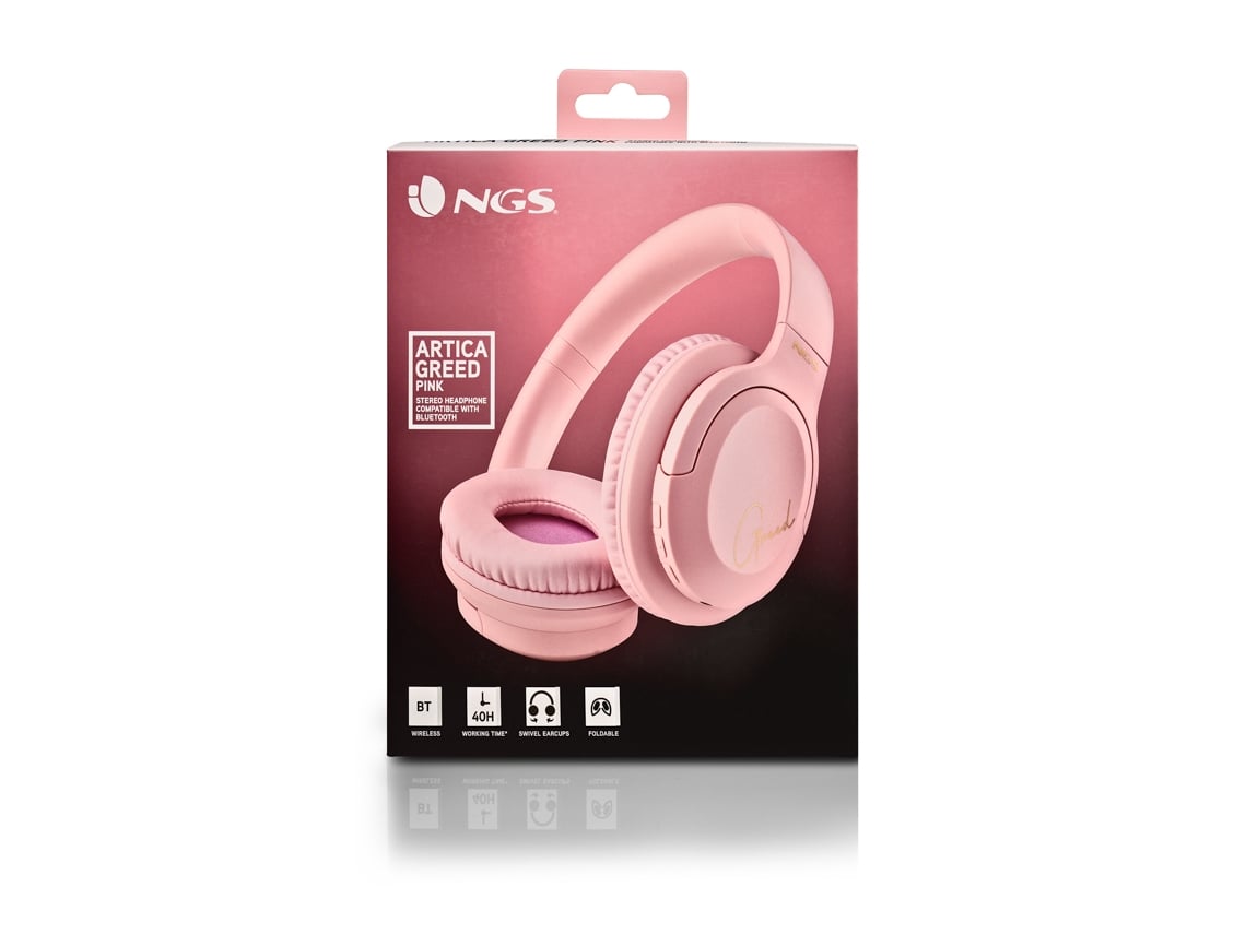 Auscultadores Sem Fios NGS Artica Greed/ com Microfone/ Bluetooth/ Rosa - Imagem 12
