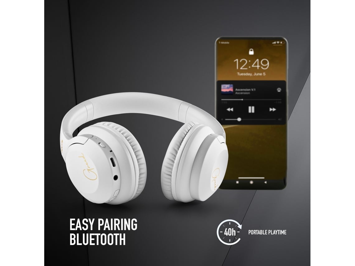 Auscultadores Sem Fios NGS Artica Greed/ com Microfone/ Bluetooth/ Brancos - Imagem 2