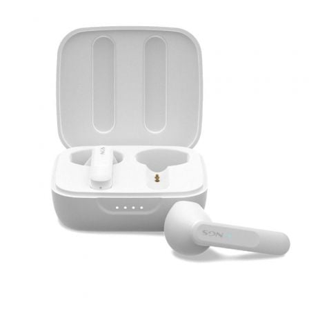 Auscultadores Bluetooth NGS Ártica Move com estojo de carga/ Autonomia 7h/ Brancos