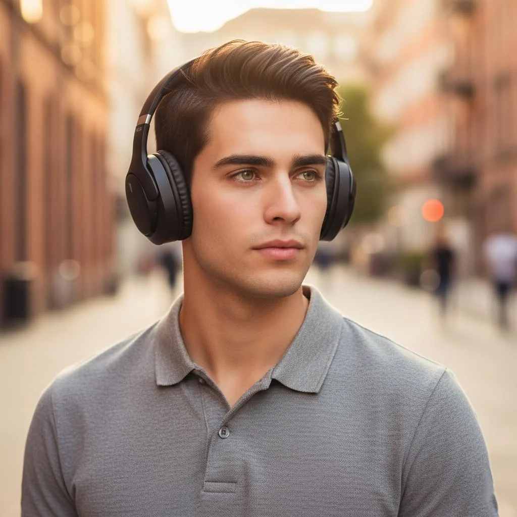 Auriculares Bluetooth NGS Artica Storm Over-Ear com Cancelamento de Ruído ANC 45h Autonomia Preto - Imagem 5