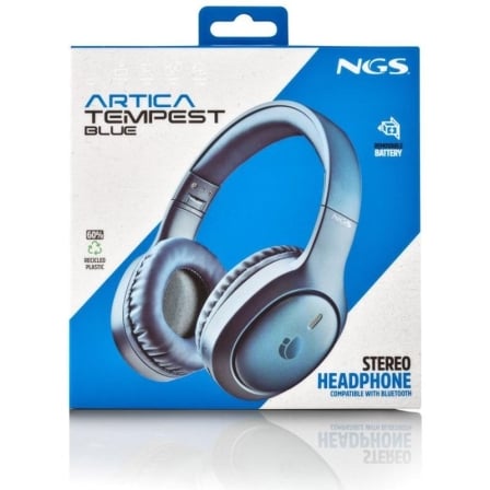 Auriculares Bluetooth NGS Artica Tempest com Microfone Autonomia 80h Drivers 40mm Azul - Imagem 4