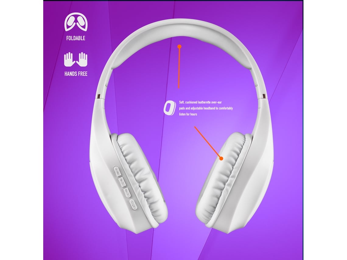 Auscultadores Sem Fios NGS Artica Wrath/ com Microfone/ Bluetooth/ Brancos - Imagem 4