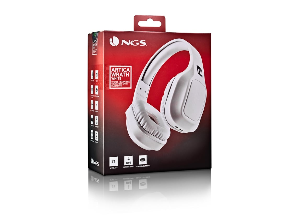 Auscultadores Sem Fios NGS Artica Wrath/ com Microfone/ Bluetooth/ Brancos - Imagem 12