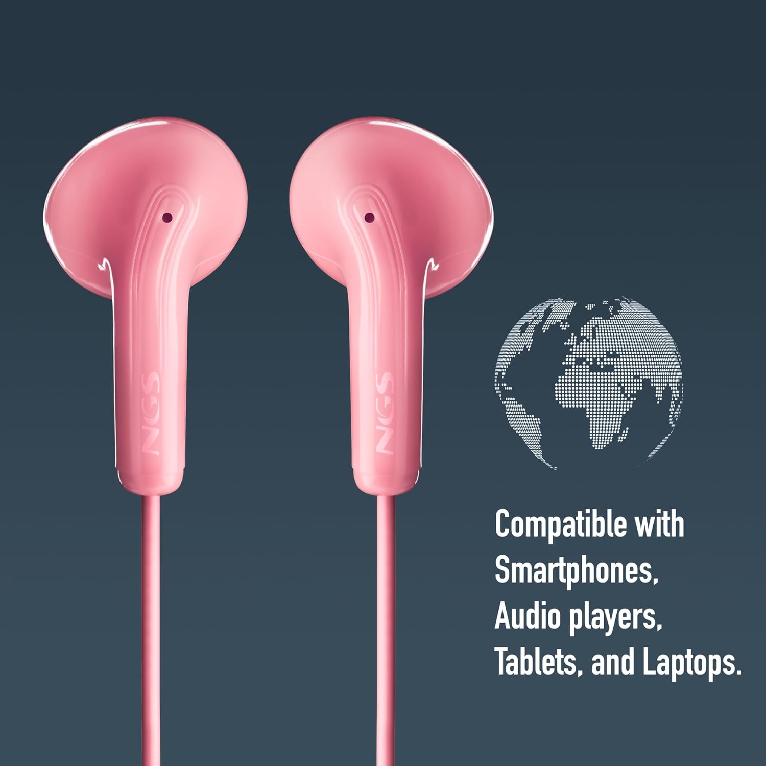 Auscultadores Intra-auriculares NGS Cross Flip/ com Microfone/ Jack 3.5/ Cor-de-Rosa - Imagem 7