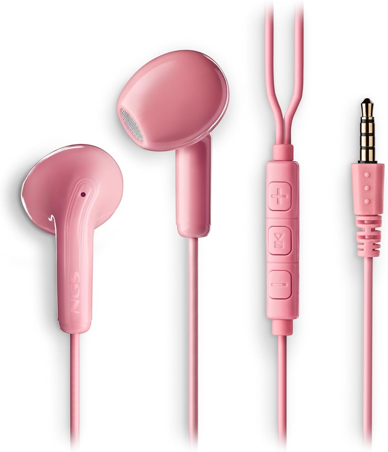 Auscultadores Intra-auriculares NGS Cross Flip/ com Microfone/ Jack 3.5/ Cor-de-Rosa