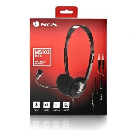Auriculares NGS MS103 MAX/ com Microfone/ Jack 3.5/ Pretos - Imagem 5