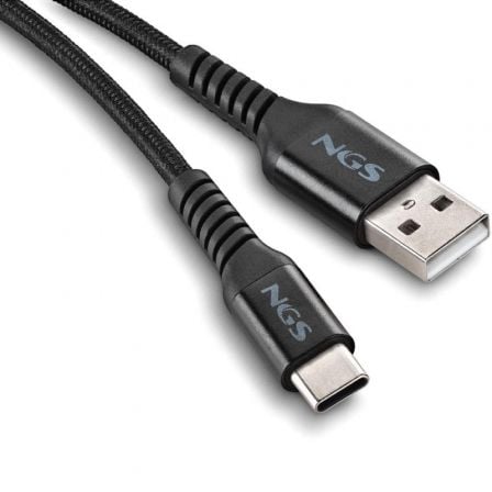 Cabo USB 2.0 NGS KNOT-AC/ USB Macho - USB Tipo-C Macho/ Até 12W/ 480Mbps/ 1m/ Preto - Imagem 3