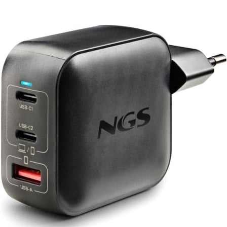 Carregador de Parede GaN NGS BUD100WTINY 100W 2x USB-C 1x USB-A Branco - Imagem 4