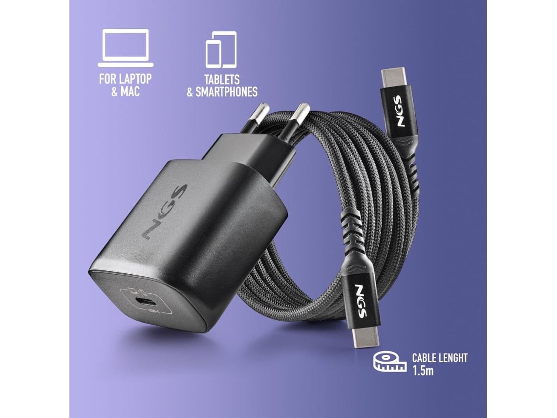 Carregador de Parede GaN NGS Bud 45W/ 1xUSB Tipo-C/ 45W - Imagem 6