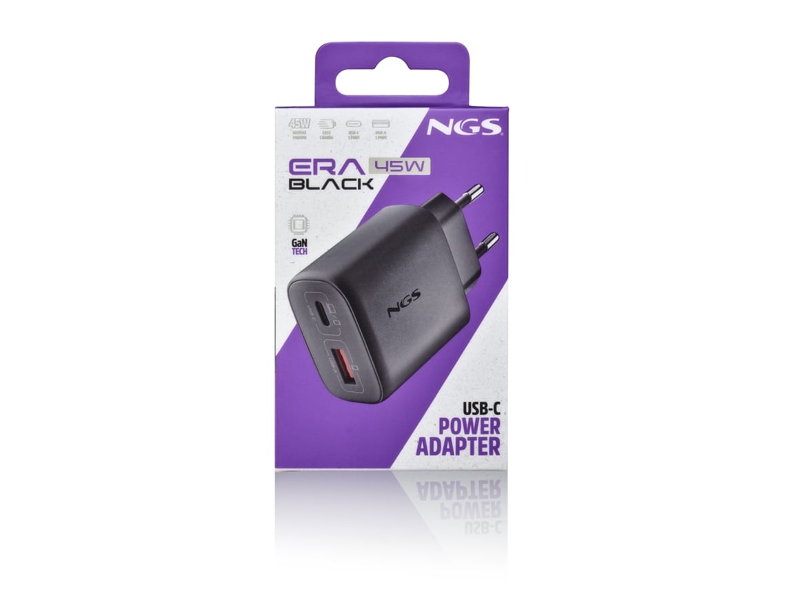Carregador de Parede GaN NGS Era 45W/ 1xUSB Tipo-C/ 1xUSB/ 45W - Imagem 8