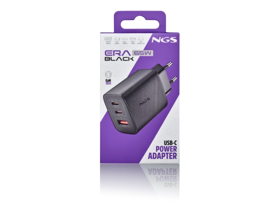 Carregador de Parede GaN NGS Era 65W/ 2xUSB Tipo-C/ 1xUSB/ 65W - Imagem 9
