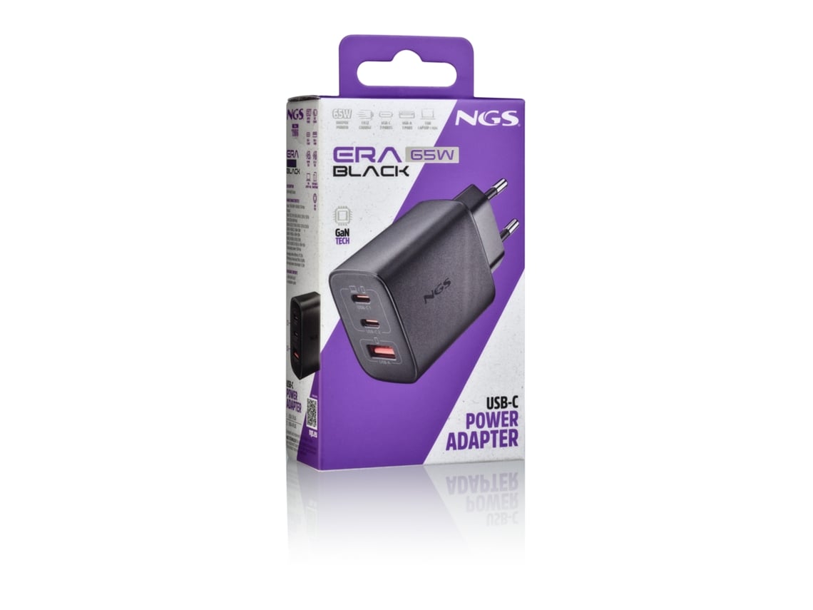 Carregador de Parede GaN NGS Era 65W/ 2xUSB Tipo-C/ 1xUSB/ 65W - Imagem 10