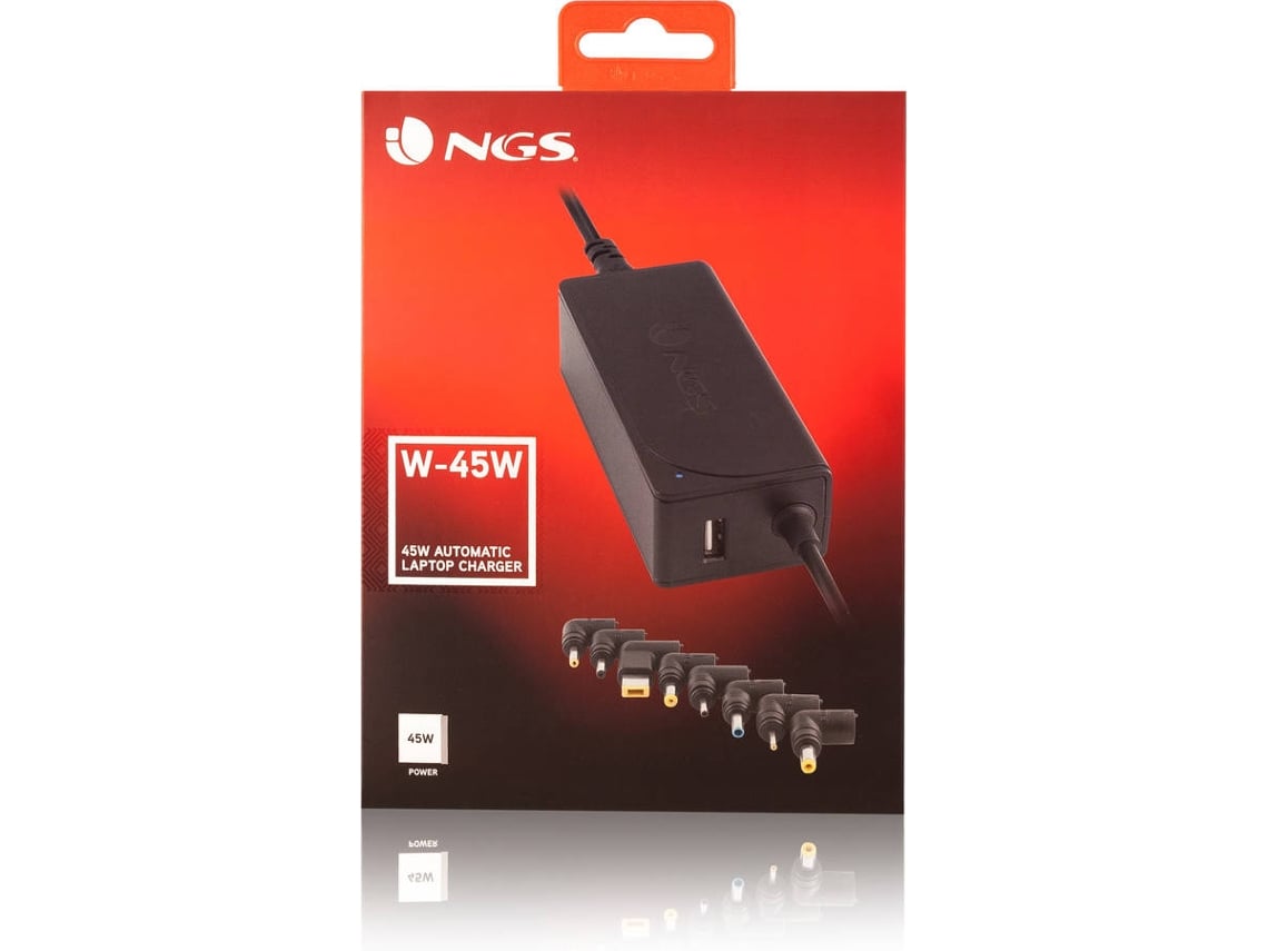 Carregador de Portátil NGS W-45W/ 45W/ Automático/ 8 Conectores/ Voltagem 19-20V/ 1 USB - Imagem 5