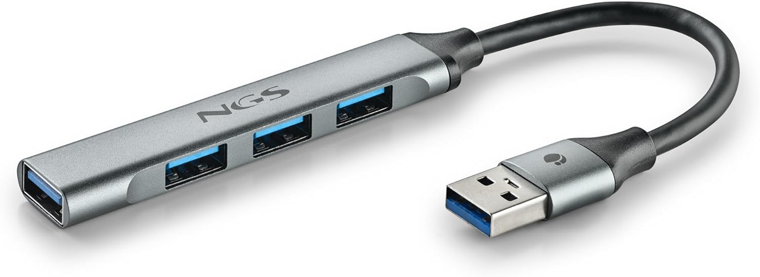 Hub USB NGS IHUB4 Micro/ 4xUSB/ Cinzento - Imagem 3