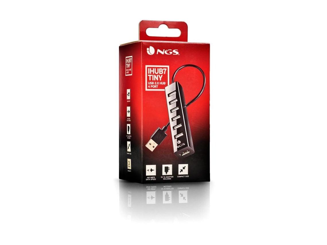 Hub USB 2.0 com Alimentação Externa NGS IHUB7 Tiny/ 7xUSB - Imagem 9