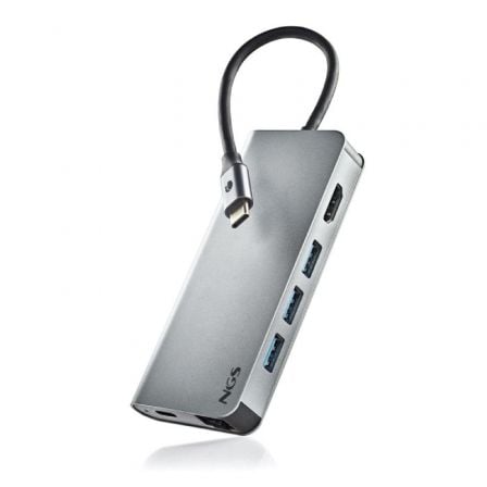 Docking USB Tipo-C NGS WonderDock8/ 3xUSB/ 1xUSB Tipo-C DP/ 1xHDMI 4K/ 1xRJ45/ 1xLeitor de Cartões SD - Imagem 4