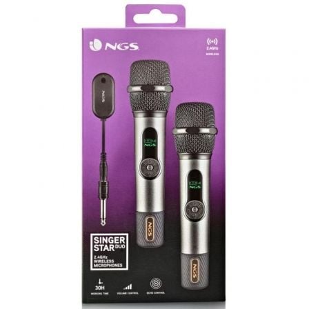 Pack de 2 Microfones Sem Fios NGS Singer Star Duo - Imagem 5