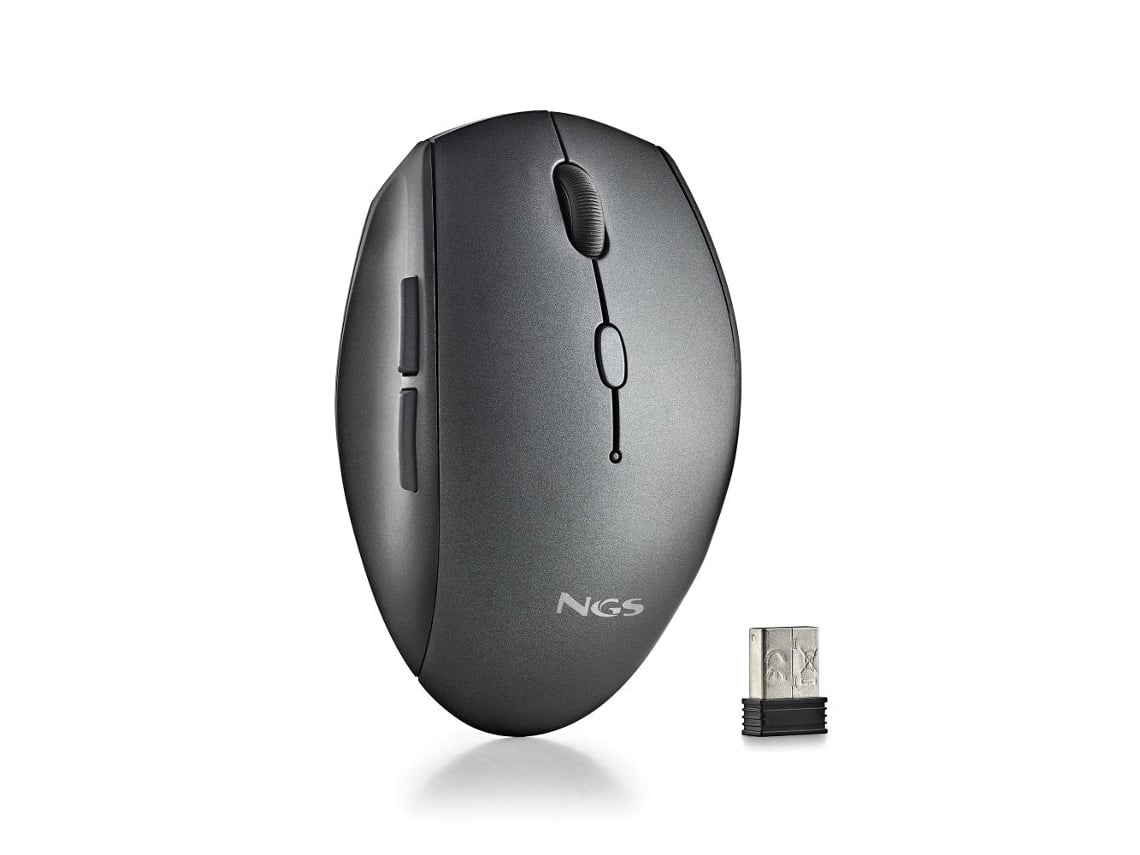 Rato Sem Fios NGS Bee Preto/ Até 1600 DPI
