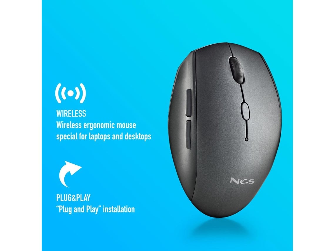 Rato Sem Fios NGS Bee Preto/ Até 1600 DPI - Imagem 6