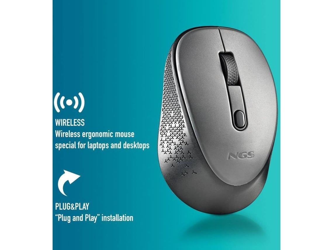 Rato Sem Fios NGS Dew Gray/ Até 1600 DPI/ Cinzento - Imagem 9