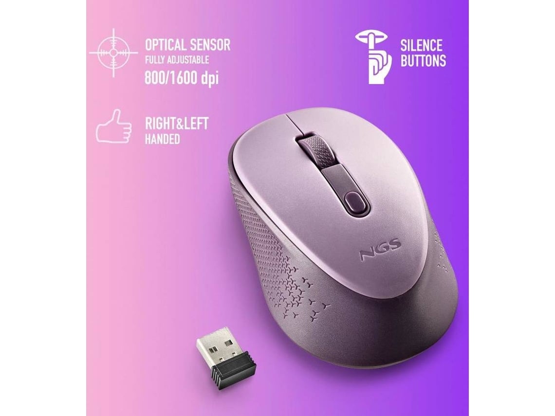 Rato sem Fios NGS Dew Lilac/ Até 1600 DPI/ Lilás - Imagem 8