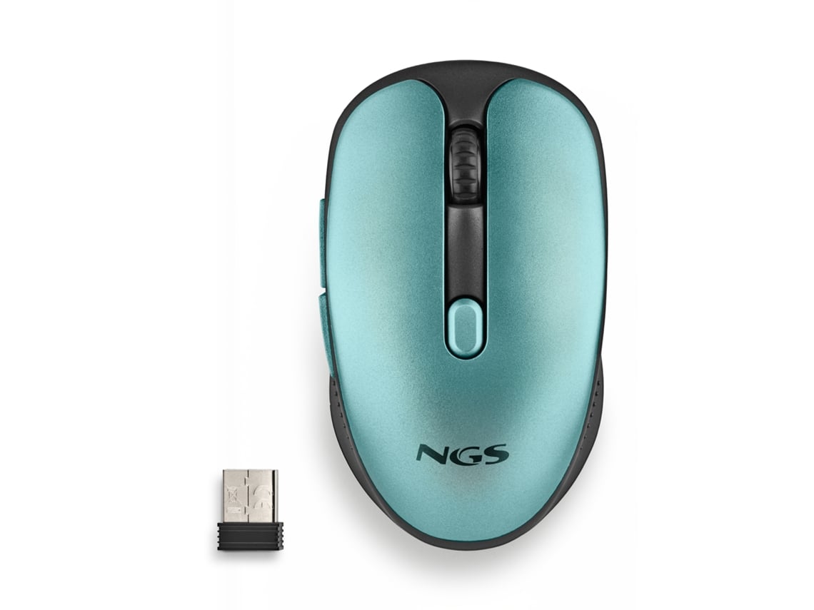 Rato Sem Fios NGS Evo Rust/ Bateria Recarregável/ Até 1600 DPI/ Verde Água
