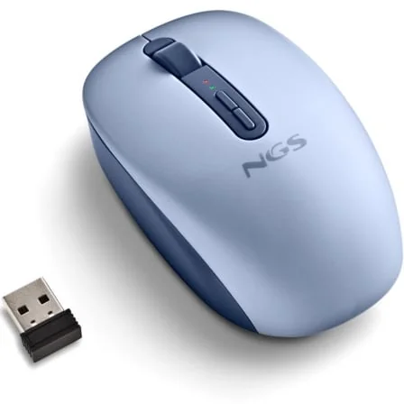 Rato Sem Fios NGS Fog Dual Bluetooth 5.2 e 2.4GHz 1600 DPI Ergonómico Silencioso Azul - Imagem 3