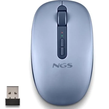 Rato Sem Fios NGS Fog Dual Bluetooth 5.2 e 2.4GHz 1600 DPI Ergonómico Silencioso Azul - Imagem 2