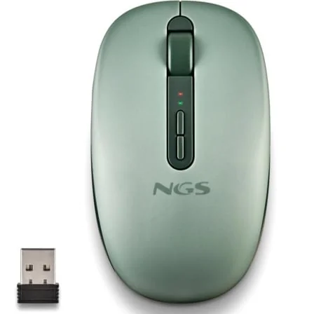 Rato Sem Fios NGS Fog Dual Bluetooth e 2.4GHz 1600 DPI Ergonómico Silencioso Verde - Imagem 2
