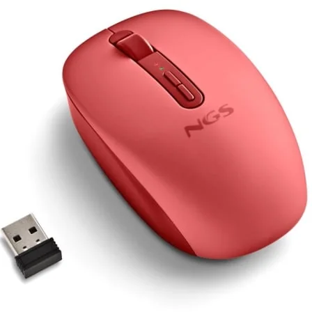 Rato Sem Fios NGS Fog Dual Vermelho Bluetooth 5.2 / 2.4GHz Silencioso Ergonómico 1600 DPI - Imagem 3