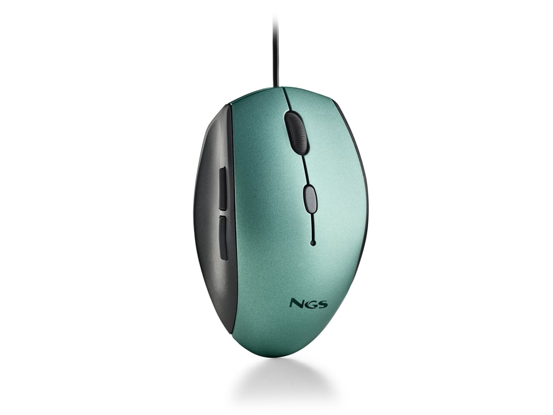Rato Ergonómico NGS Moth Ice/ Até 1600 DPI/ Verde Gelo