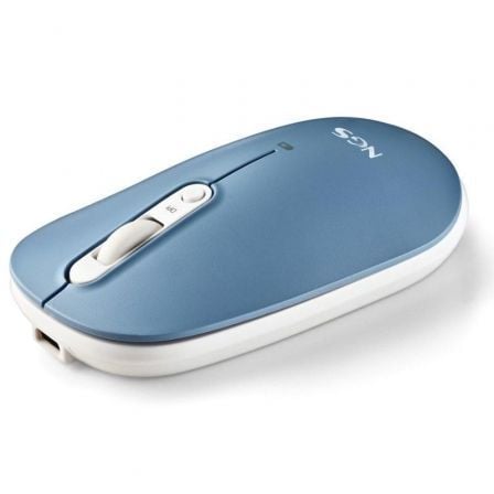 Rato Sem Fios por Bluetooth NGS Shell-RB/ Bateria recarregável/ Até 1600 DPI/ Azul/ Branco/ Rosa - Imagem 3