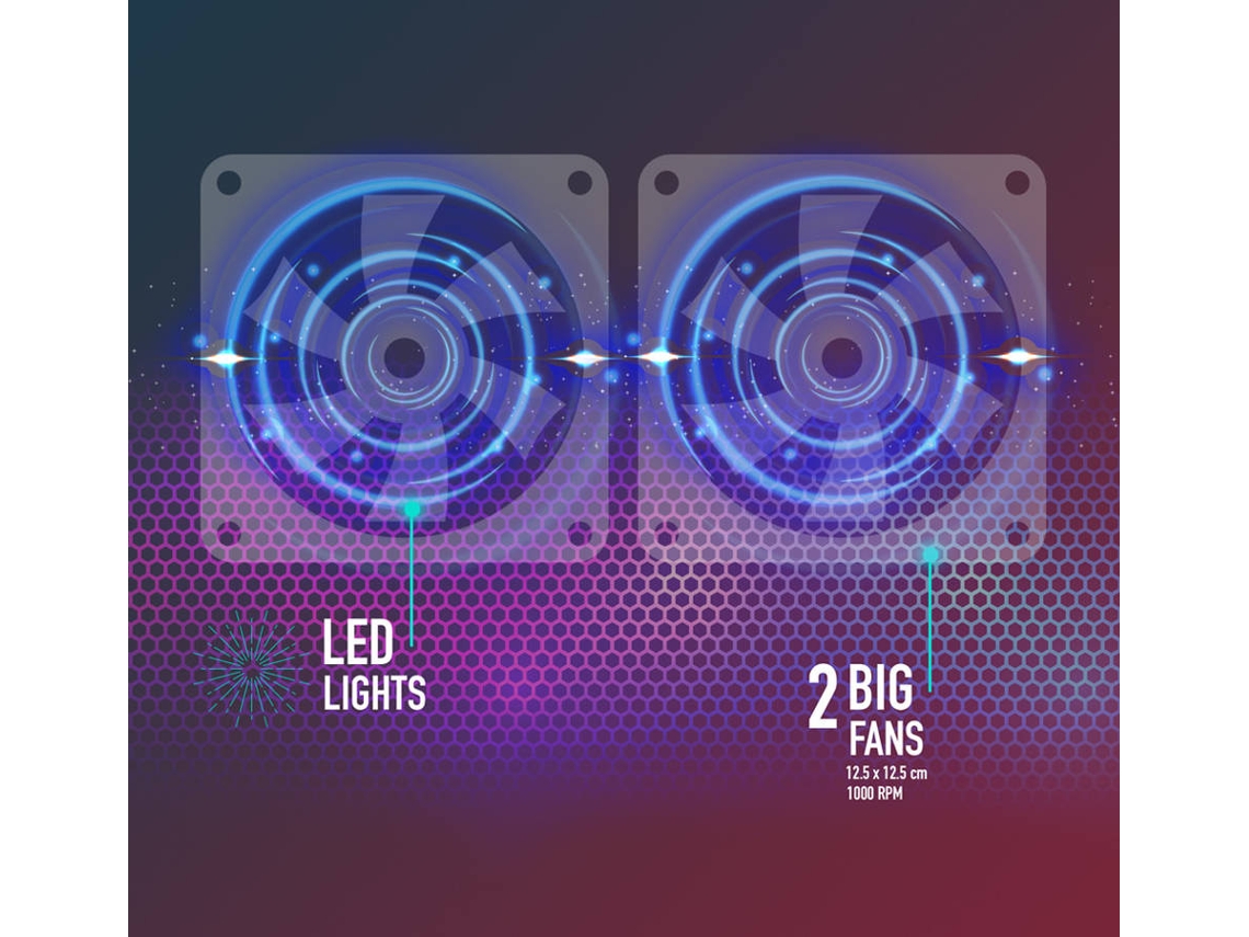 Suporte Refrigerante NGS Cooler Jetstand para Portáteis até 15.6"/ Iluminação LED - Imagem 5