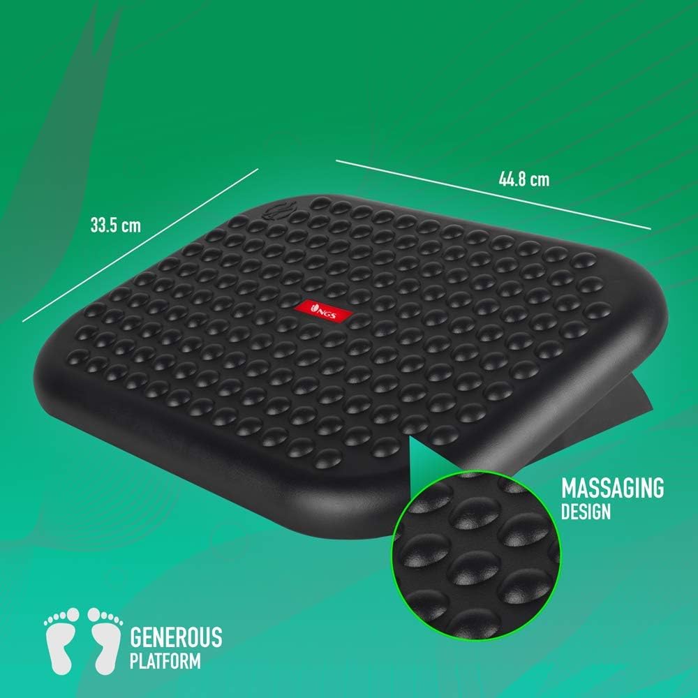 Apoio de Pés Ergonómico/ Inclinável/ Ajustável NGS Footnest/ 448 x 335mm - Imagem 4