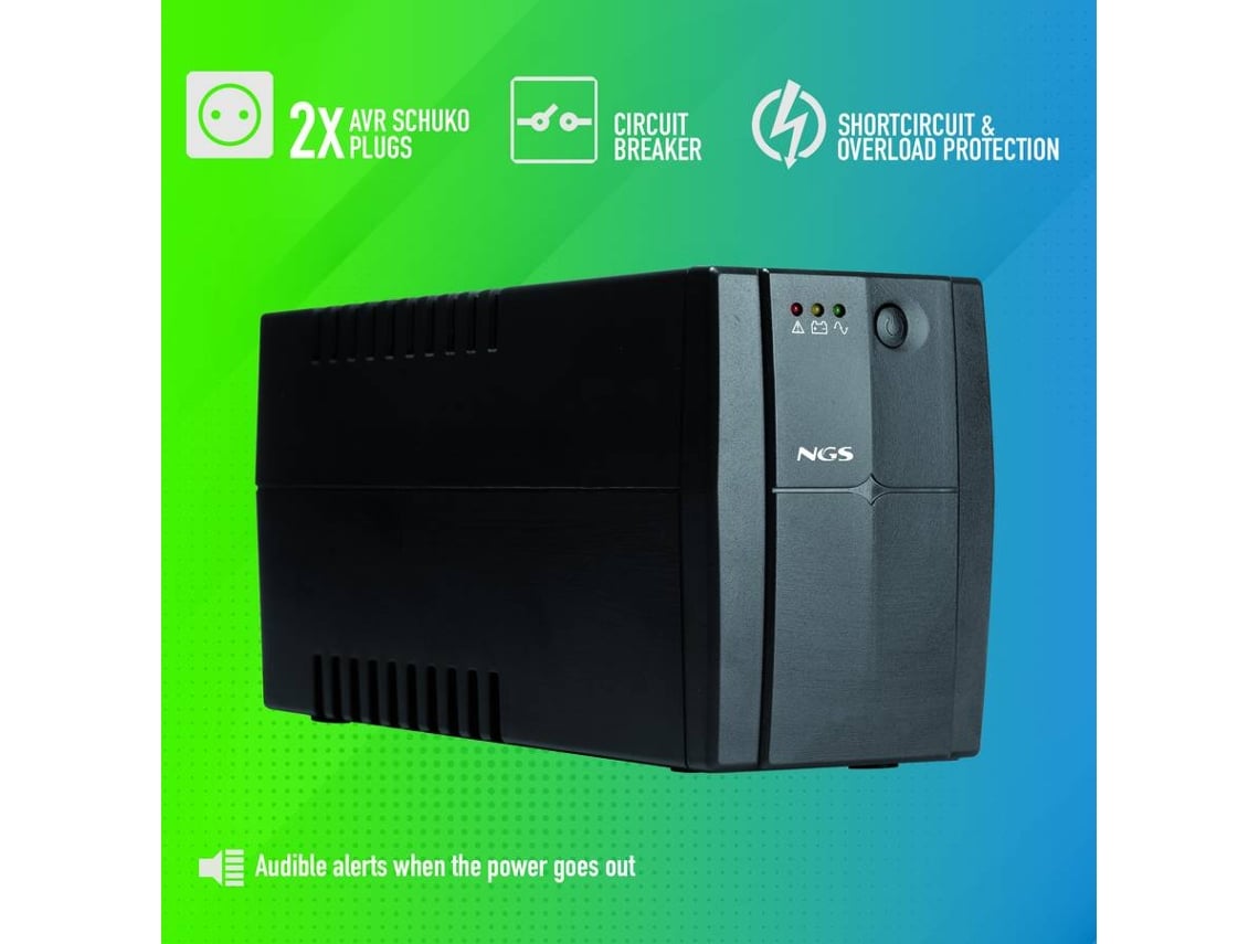 UPS Offline NGS Fortress 900 V3/ 600VA/ 2 Saídas/ Formato Torre - Imagem 2