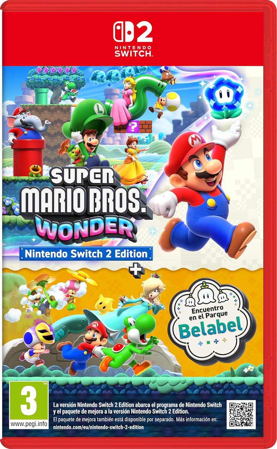 Jogo para Consola Nintendo Switch 2 Super Mario Bros. Wonder + Parque Belabel