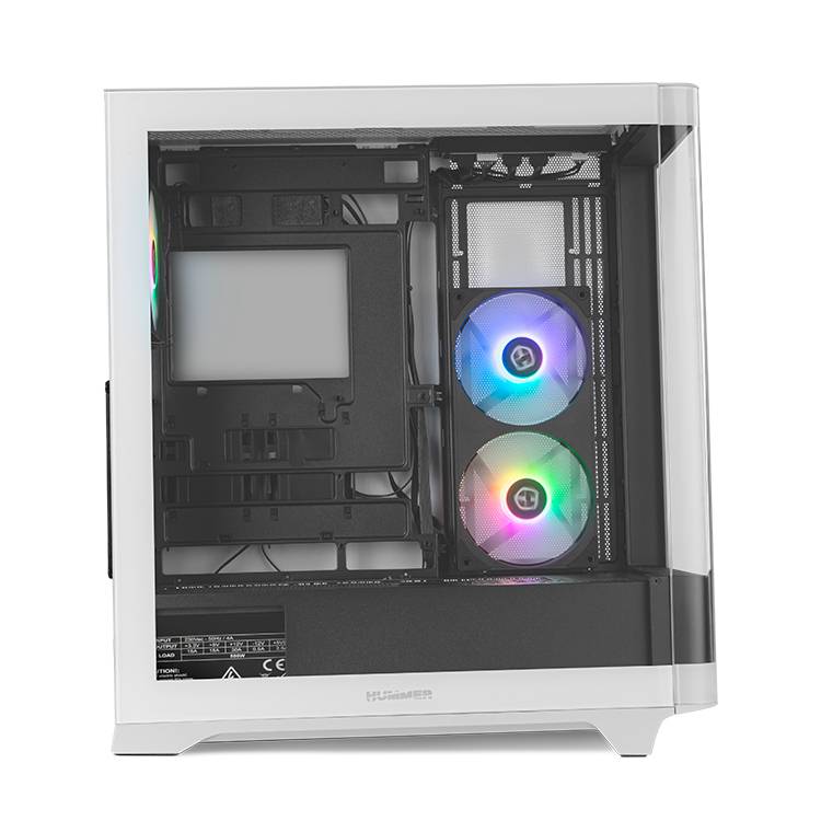 Caixa Gaming Semitorre Nox Hummer ETHER/ Branca e Preta - Imagem 2