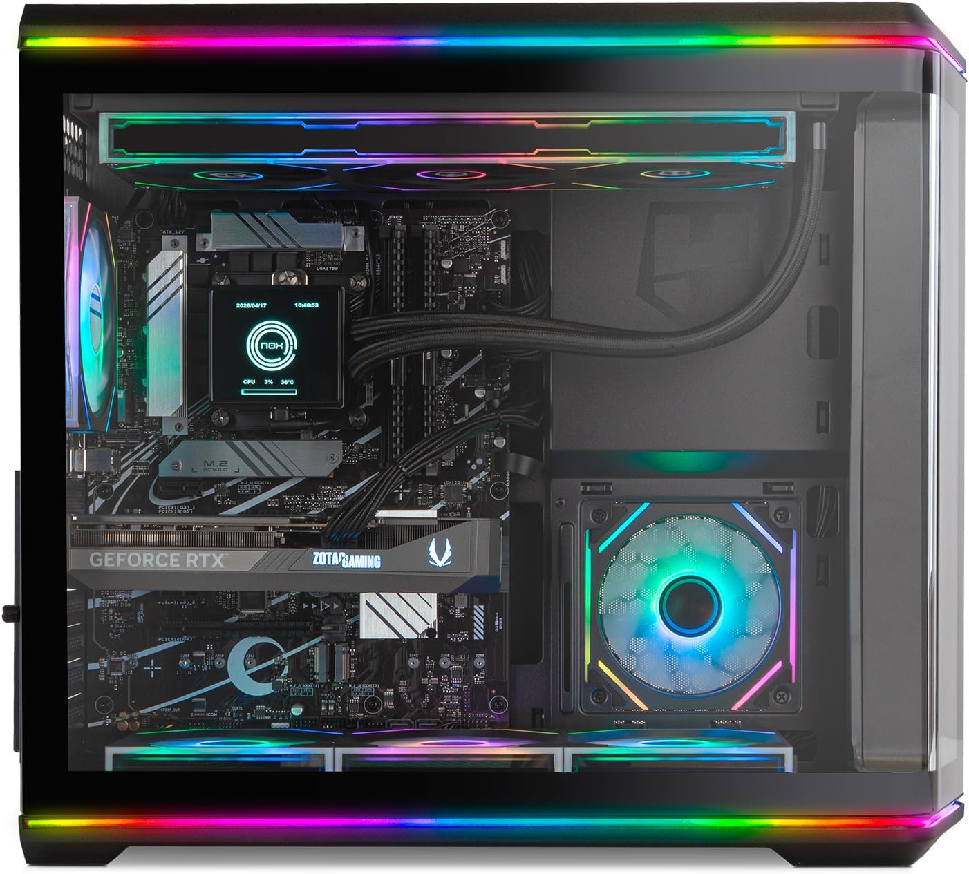 Caixa Gaming NOX Hummer Anvil Semitorre ATX Preto - Imagem 3