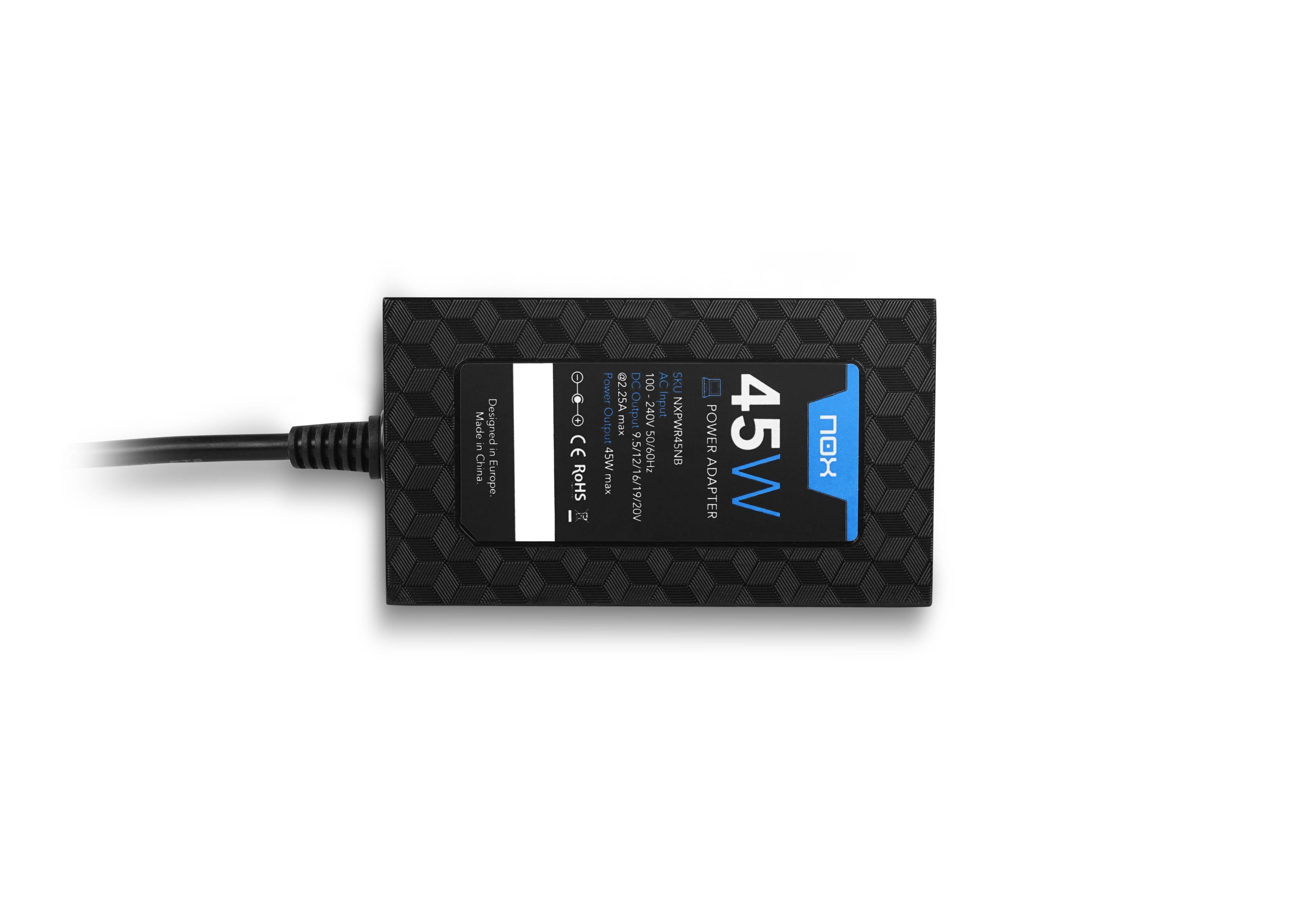 Carregador de Portátil Nox 45W/ 45W/ Automático/ 9 Conectores/ Voltagem 9-20V - Imagem 4
