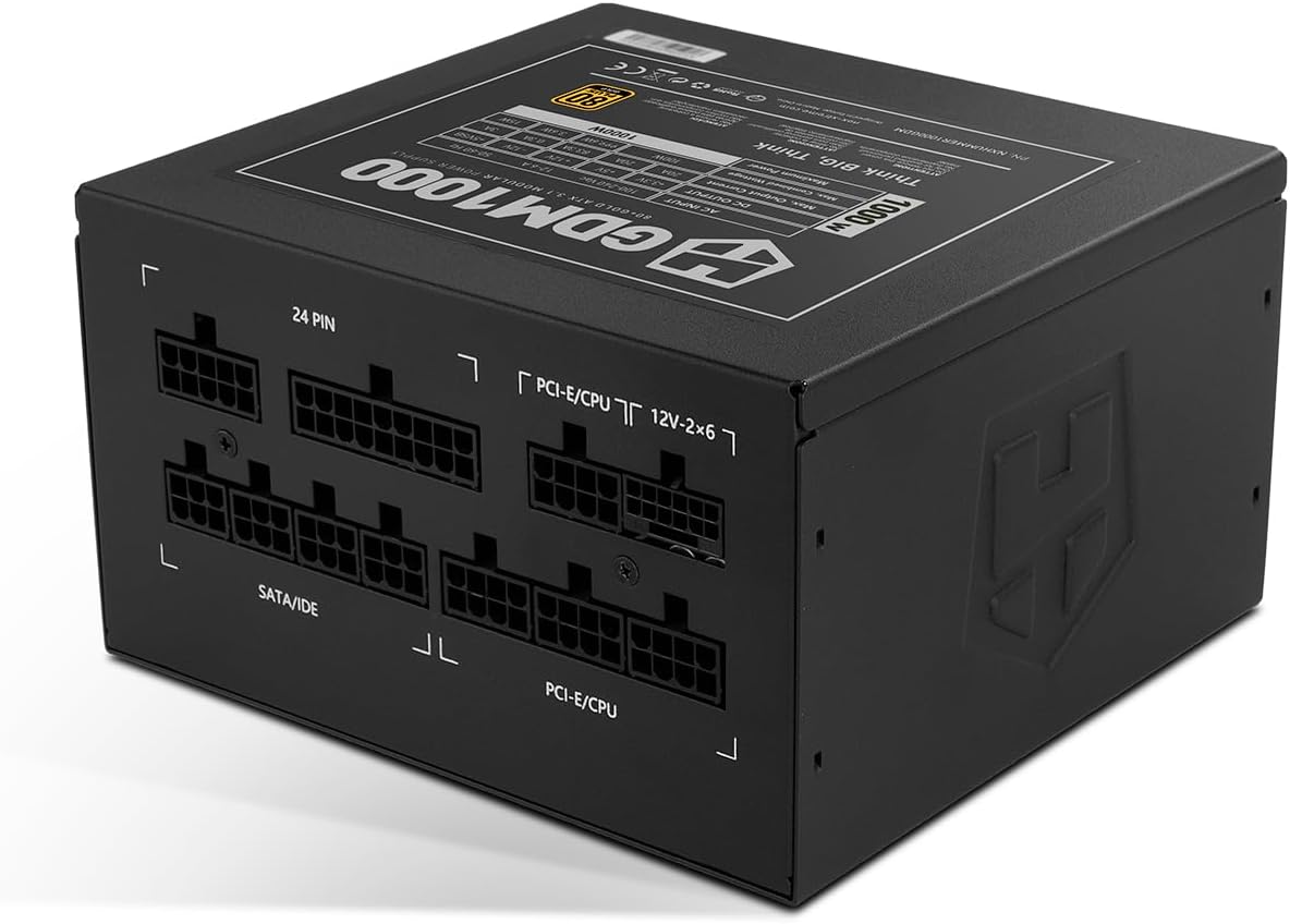 Fonte de Alimentação Nox Hummer GDM/ 1000W/ Ventoinha 12cm/ 80 Plus Gold