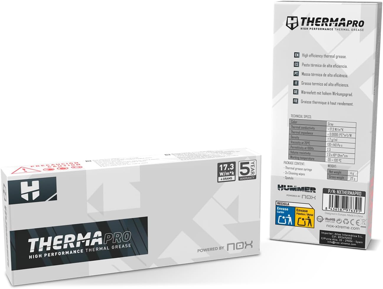 Pasta Térmica Nox Therma Pro 4g Elevada Condutividade 17.3 W/m*K Cinzento - Imagem 5