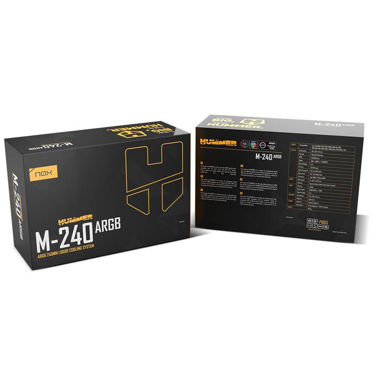 Sistema de Refrigeração Líquida Nox M-240 ARGB/ Preto - Imagem 7