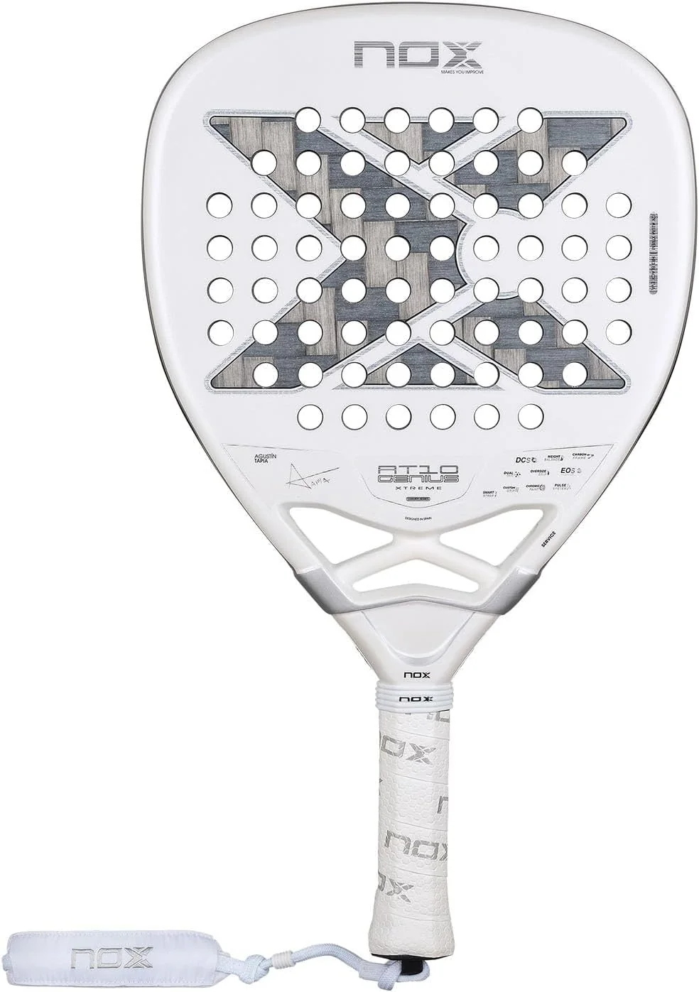 Raquete de Padel Nox AT10 Luxury Genius Attack 12K Alum Xtrem 2026 Agustín Tapia Carbono HR3 Black EVA