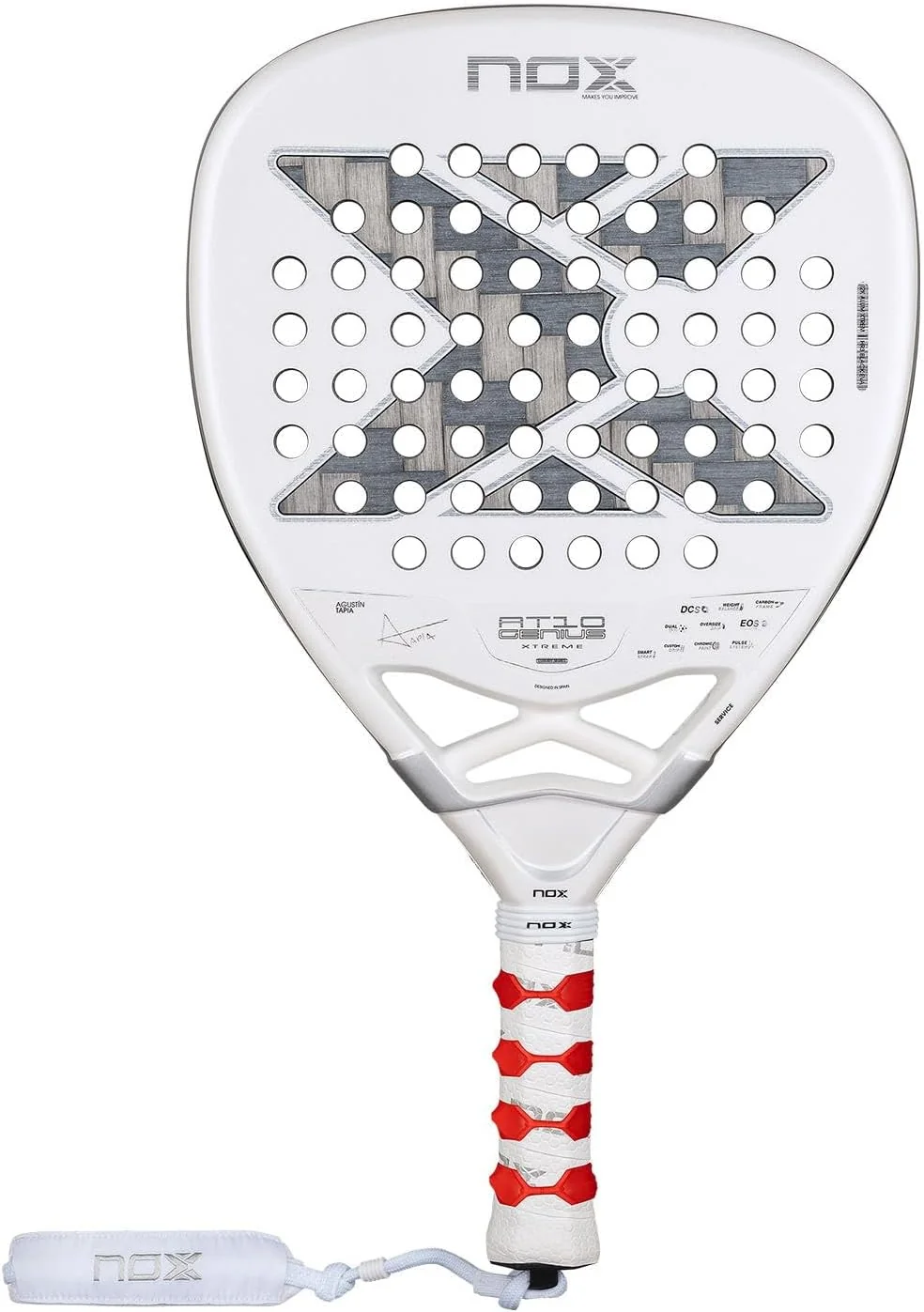 Raquete de Padel Nox AT10 Luxury Genius Attack 12K Alum Xtrem 2026 Agustín Tapia Carbono HR3 Black EVA - Imagem 2