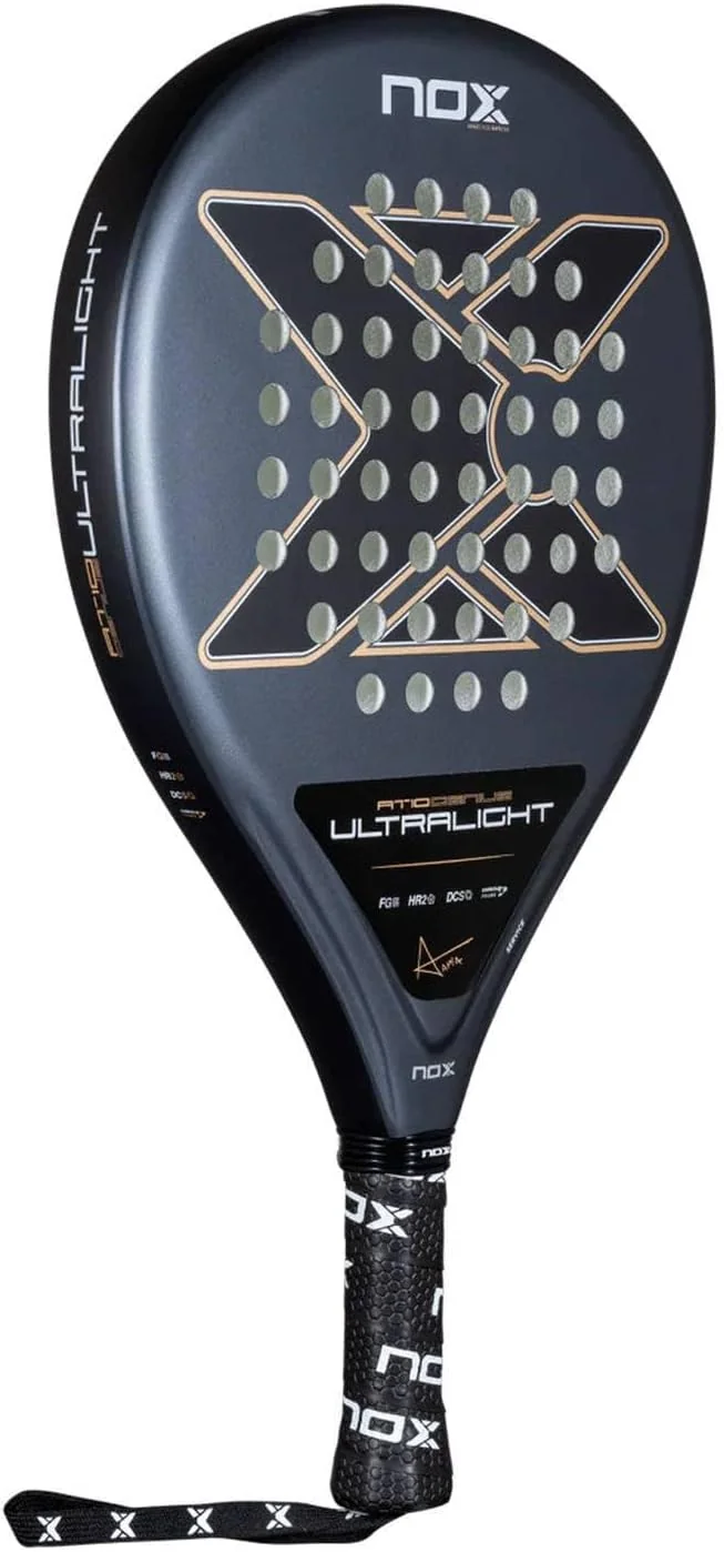 Raquete de Padel NOX AT10 Genius Ultra Light Agustín Tapia 300-325g Carbono Fibra de Vidro 3K Preto - Imagem 2