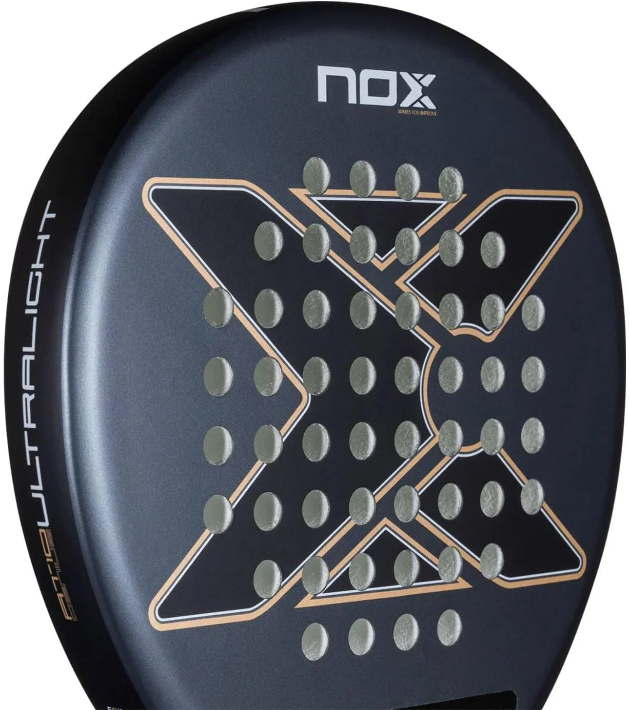 Raquete de Padel NOX AT10 Genius Ultra Light Agustín Tapia 300-325g Carbono Fibra de Vidro 3K Preto - Imagem 5