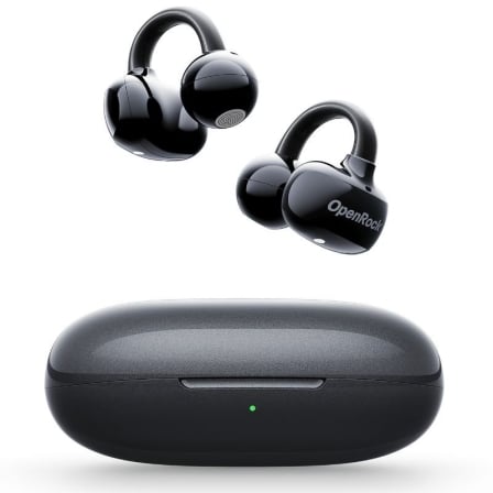 Auriculares Desportivos de Condução Aérea OpenRock E OPACE01 Bluetooth Autonomia 28h com Estojo de Carga Preto