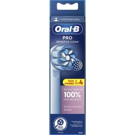 Cabeças de Substituição Oral-B Pro Sensitive Clean para Escova de Dentes Pack 4 unidades